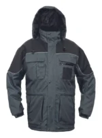 Cerva Ultimo, zateplená zimná bunda, šedo-čierna